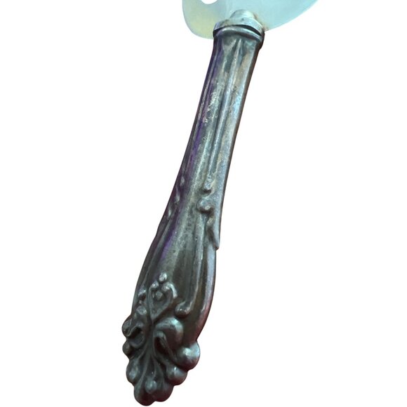 Vintage Sterling Silver Handle Pie Server Stainless Steel Blade 9.5" Openwork - Picture 3 of 6